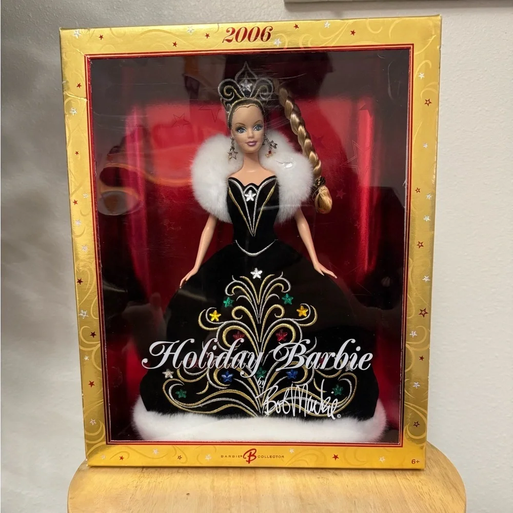 Barbie 2006 Holiday Doll in Black and Gold Gown